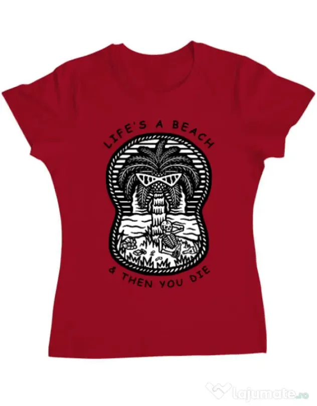 Tricou ADLER dama Sunset chill Rosu