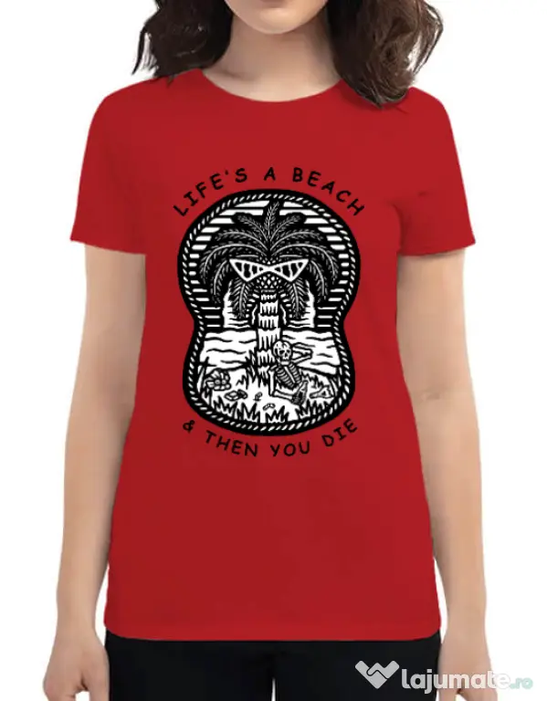 Tricou ADLER dama Sunset chill Rosu