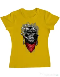 Tricou ADLER dama Ape of duty Galben