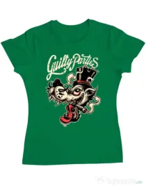 Tricou ADLER dama Guilty parties Verde mediu