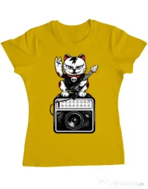 Tricou ADLER dama Lets rock Galben