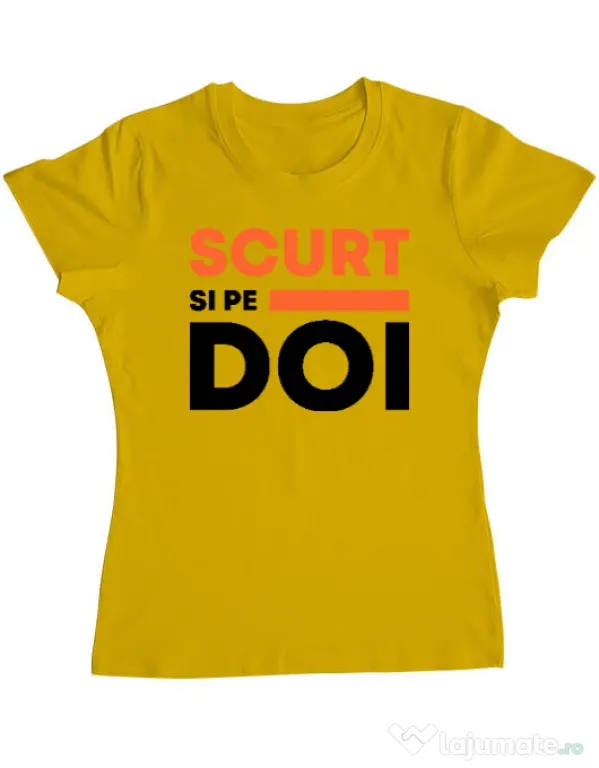 Tricou ADLER dama Scurt si pe doi Galben