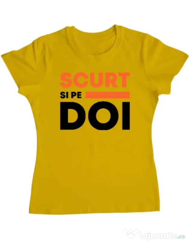 Tricou ADLER dama Scurt si pe doi Galben