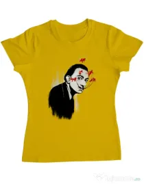 Tricou ADLER dama Lift that moustache Galben