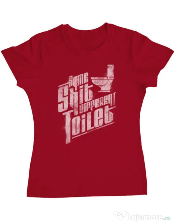 Tricou ADLER dama Same shit Rosu