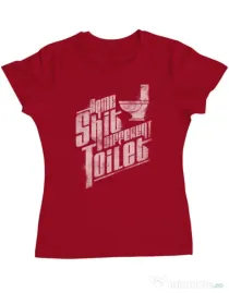 Tricou ADLER dama Same shit Rosu