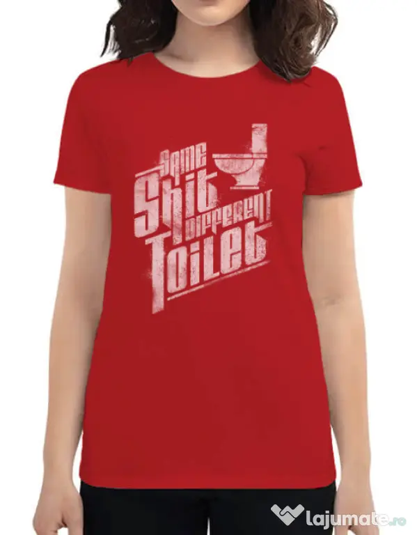 Tricou ADLER dama Same shit Rosu