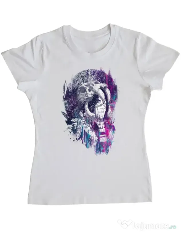 Tricou ADLER dama Shaman Alb