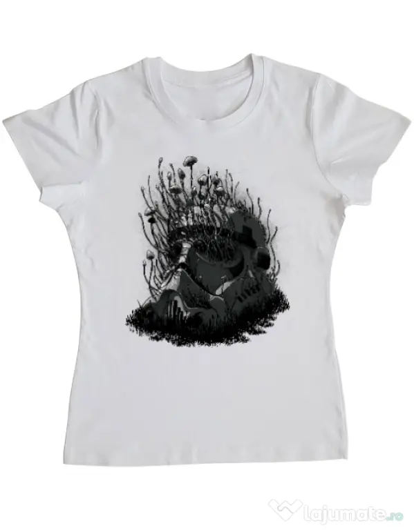 Tricou ADLER dama Shroom trooper Alb