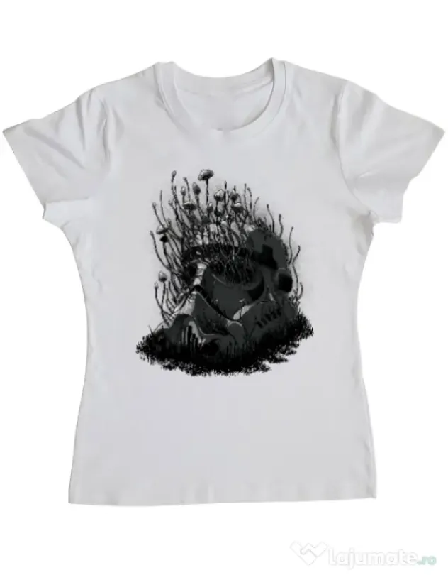 Tricou ADLER dama Shroom trooper Alb