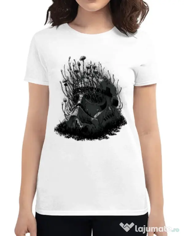 Tricou ADLER dama Shroom trooper Alb