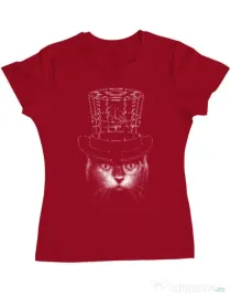 Tricou ADLER dama Under my hat Rosu