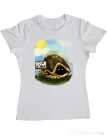 Tricou ADLER dama I stay home Alb
