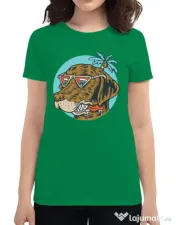 Tricou ADLER dama Chill dog Verde mediu