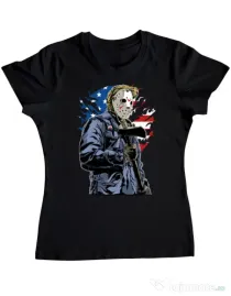 Tricou ADLER dama American killer Negru