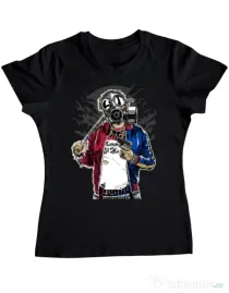 Tricou ADLER dama Suicide gas mask Negru
