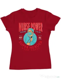 Tricou ADLER dama Nurse power Rosu