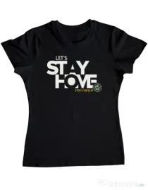 Tricou ADLER dama Stay home Negru