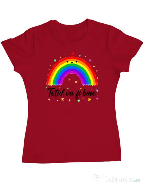 Tricou ADLER dama Totul va fi bine Rosu