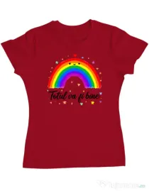 Tricou ADLER dama Totul va fi bine Rosu