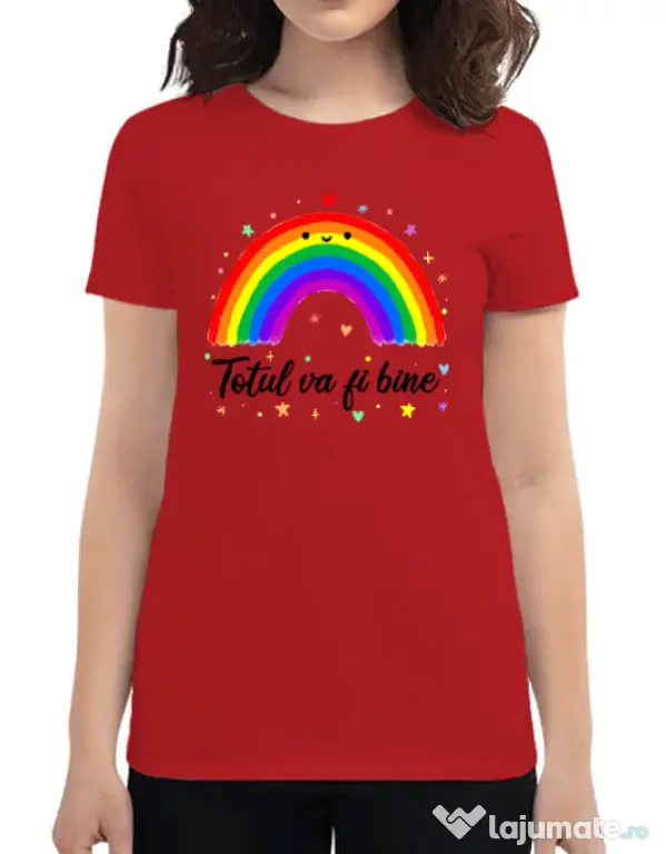 Tricou ADLER dama Totul va fi bine Rosu