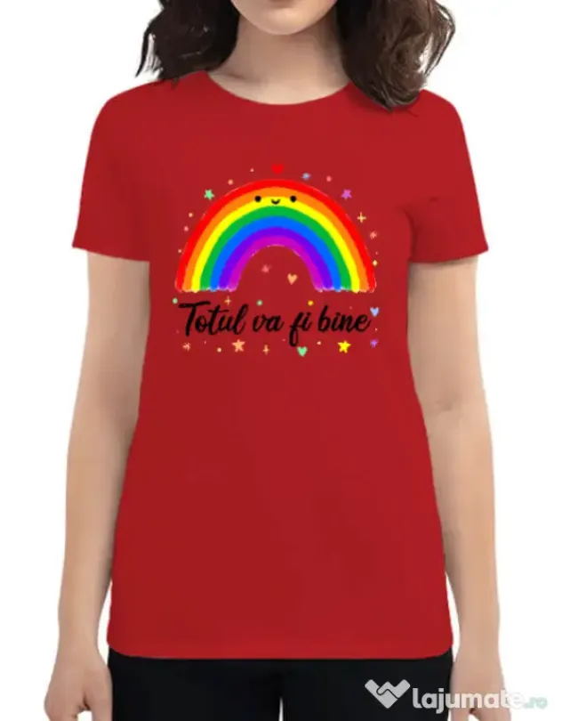 Tricou ADLER dama Totul va fi bine Rosu