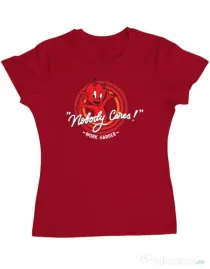 Tricou ADLER dama Nobody cares Rosu