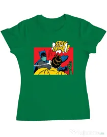 Tricou ADLER dama Stay home Robin Verde mediu