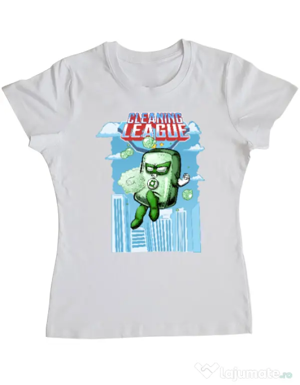 Tricou ADLER dama Cleaning league Soap Alb
