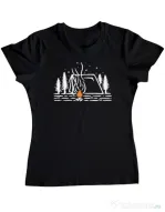 Tricou ADLER dama Tent lines Negru