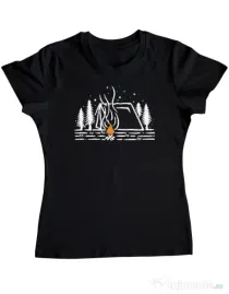 Tricou ADLER dama Tent lines Negru