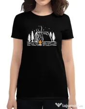 Tricou ADLER dama Tent lines Negru