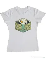 Tricou ADLER dama Beauty waterfall Alb