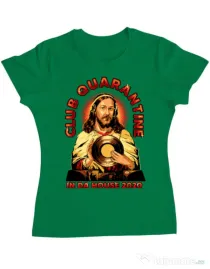 Tricou ADLER dama Club quarantine Verde mediu