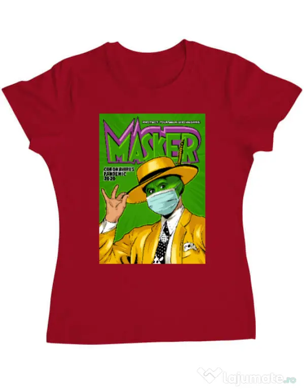 Tricou ADLER dama Masker Rosu