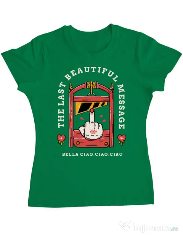 Tricou ADLER dama The last message Verde mediu