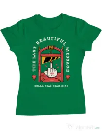 Tricou ADLER dama The last message Verde mediu
