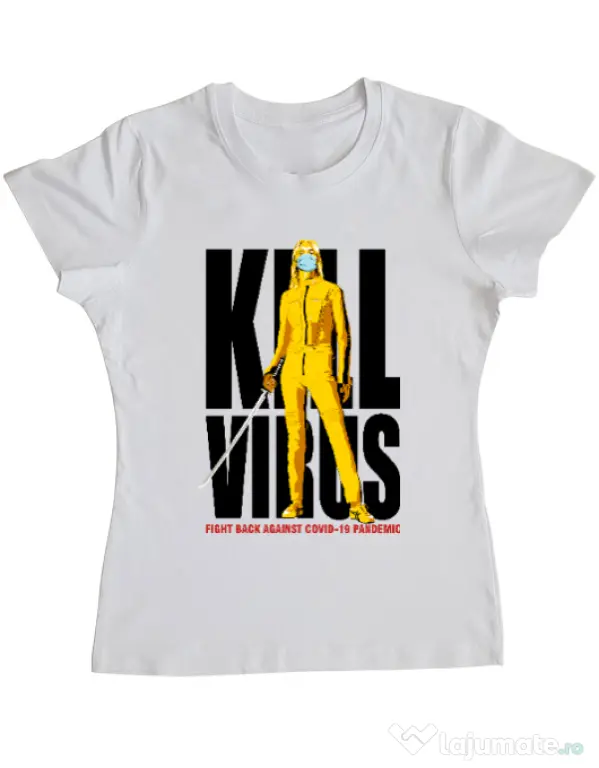 Tricou ADLER dama Kill bill Alb