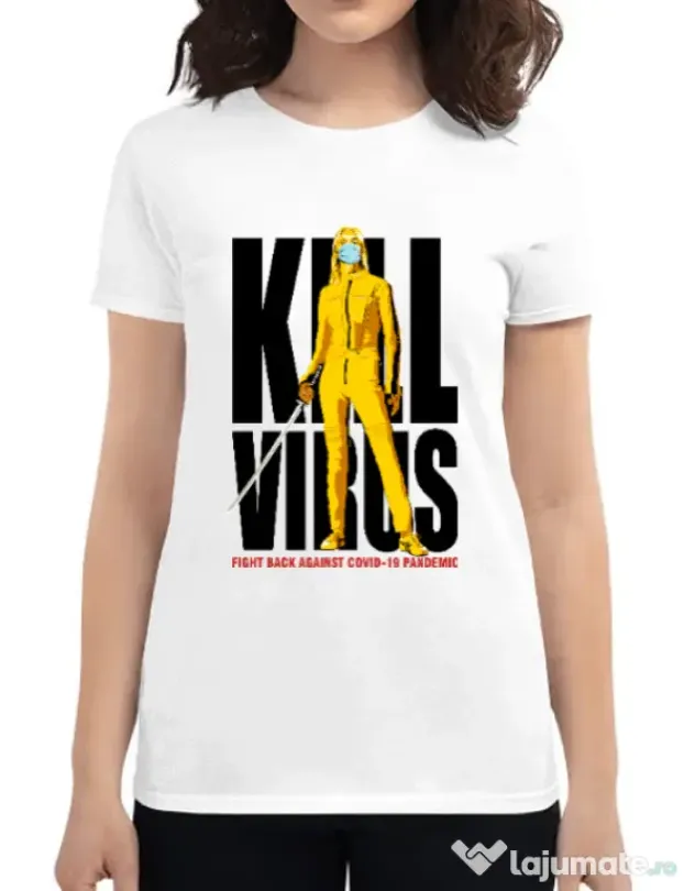 Tricou ADLER dama Kill bill Alb