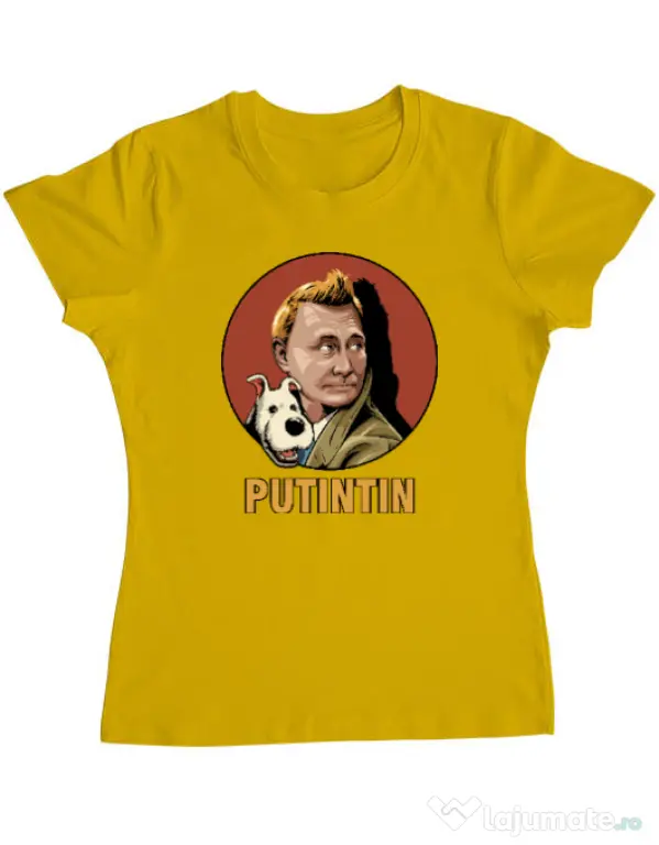 Tricou ADLER dama Putin Tin Galben