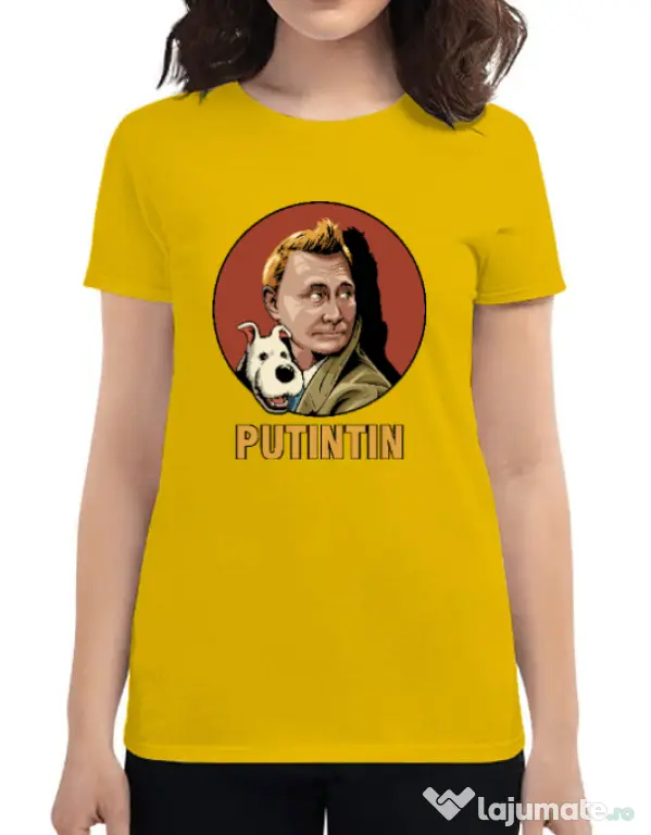 Tricou ADLER dama Putin Tin Galben