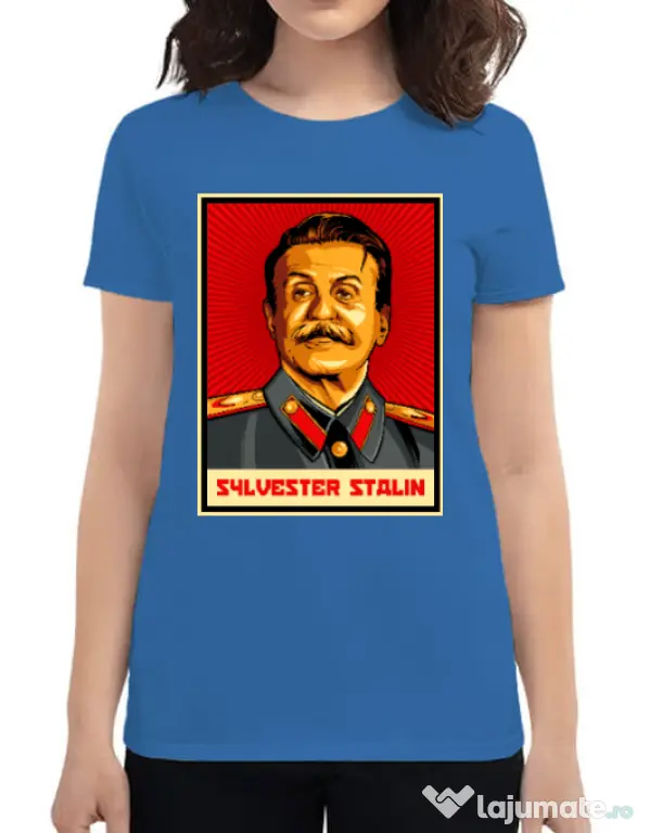 Tricou ADLER dama Sylvester Stalin Albastru azuriu