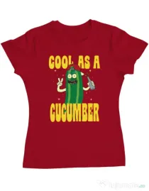 Tricou ADLER dama Cool as cucumber Rosu