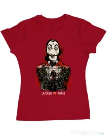 Tricou ADLER dama La casa de papel Rosu