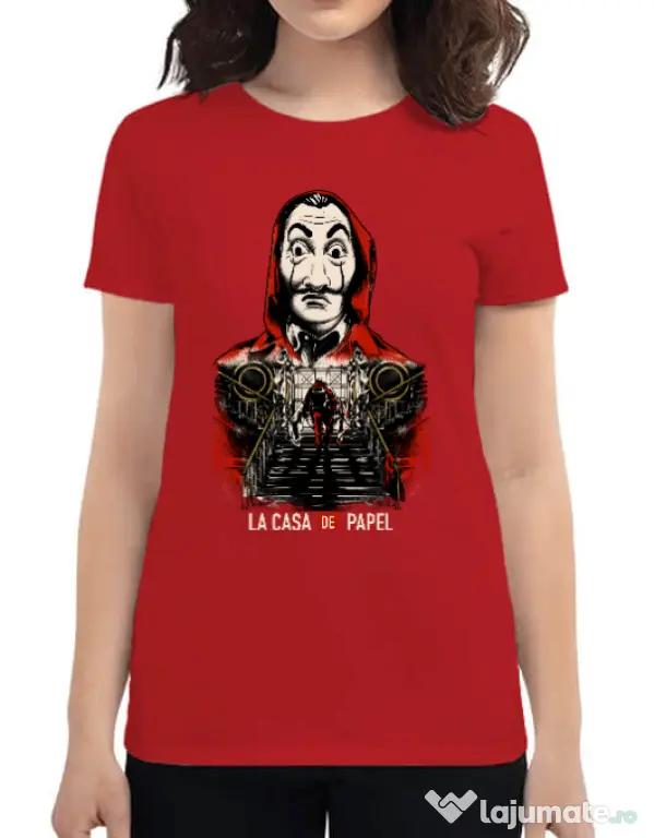 Tricou ADLER dama La casa de papel Rosu