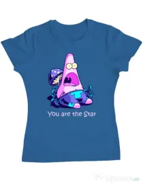 Tricou ADLER dama You are the star Albastru azuriu