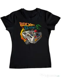Tricou ADLER dama Back to summer Negru