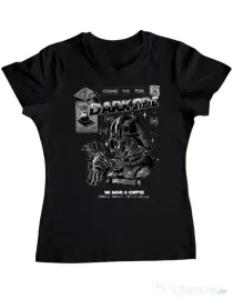 Tricou ADLER dama Dark Side Coffee Negru
