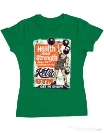 Tricou ADLER dama Retro Gym Verde mediu