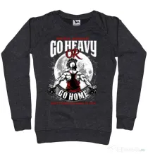 Bluza ADLER dama Go heavy or go home Negru melanj